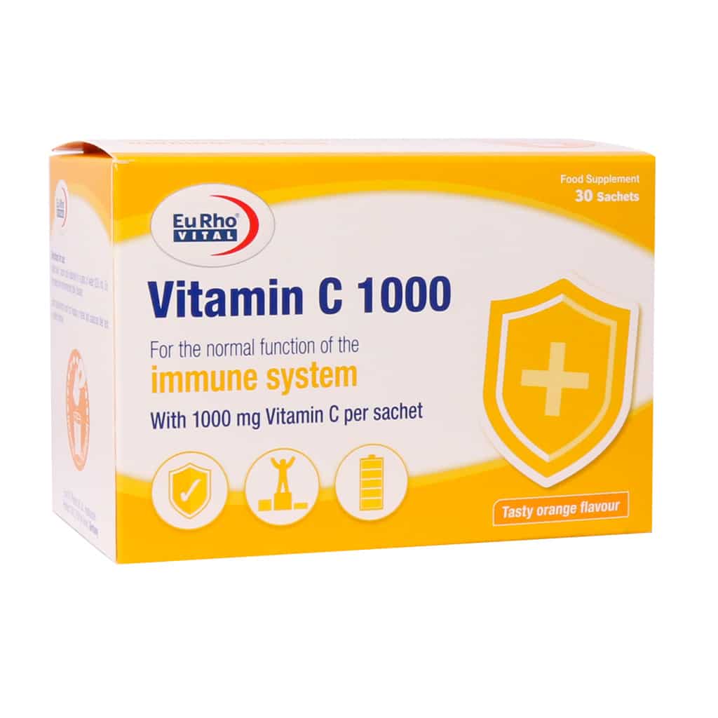  ساشه ویتامین C 1000 میلی گرم یوروویتال 30 عدد