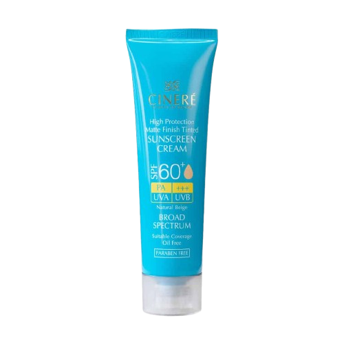 کرم ضد آفتاب رنگی SPF60 سینره فاقد چربی 50 میلی لیتر بژ طبیعی 