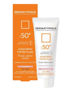 درماتيپيک کرم ضدآفتاب SPF50 رنگي پوست چرب رزبژ