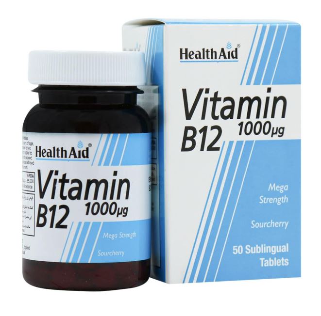 قرص ویتامین B12 1000 میکروگرم هلث اید 50 عدد