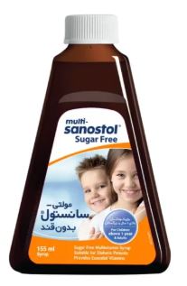شربت مولتی سانستول بدون قند 155 میلی لیتر